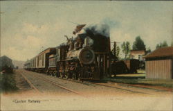 Canton Railway China Trains, Railroad Postcard Postcard Postcard