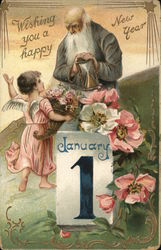 Wishing you a happy New Year Postcard