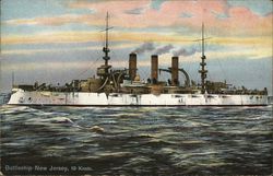 Battleship New Jersey, 19 knots Ships Postcard Postcard Postcard