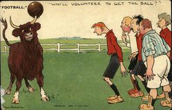 Football...Who'll Volunteer to get the ball? Postcard