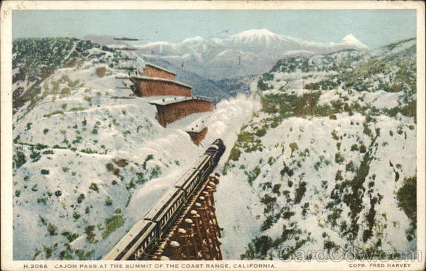 Cajon Pass At the summit of the Coast Range, California