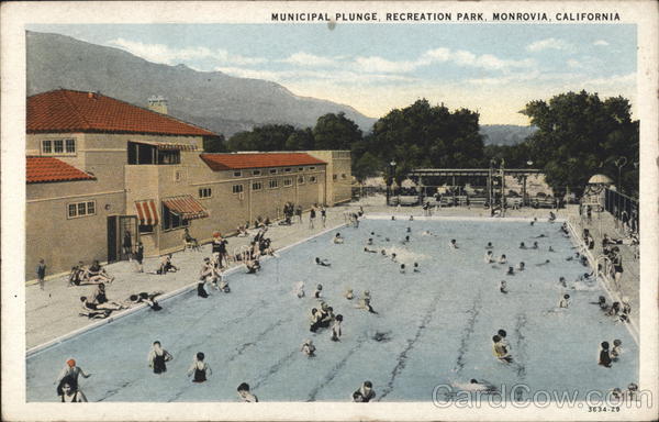 Municipal Plunge, Recreation Park Monrovia California