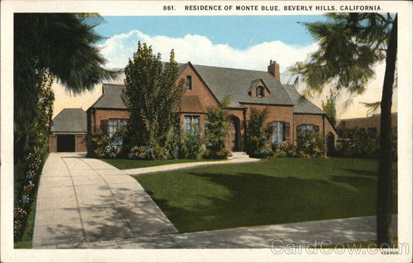 Residence of Monte Blue, Beverly Hills, California.