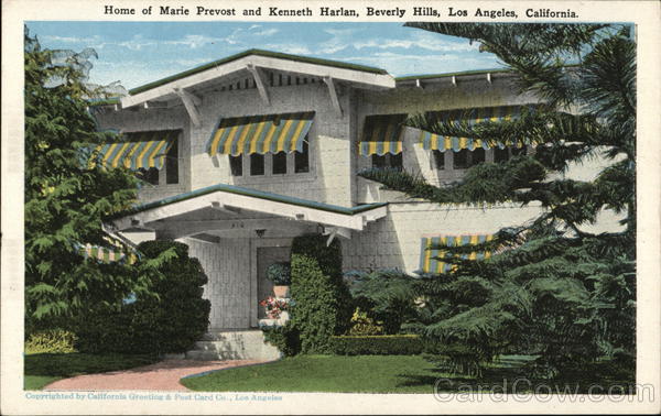 Home of Marie Prevost and Kenneth Harlan, Beverly Hills Los Angeles California