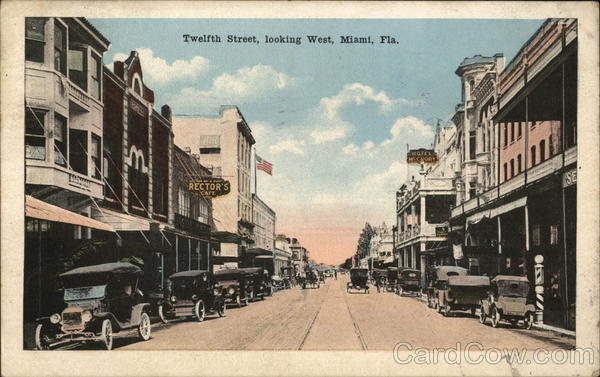 Twelfth Street Looking West Miami Florida