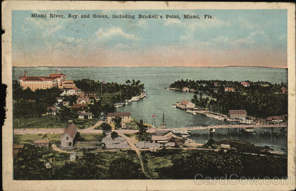 Miami River, Bay and Ocean, including Brickell's Point Florida