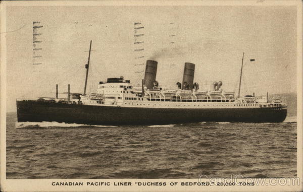Canadian Pacific Liner Duchess of Bedford Cruise Ships