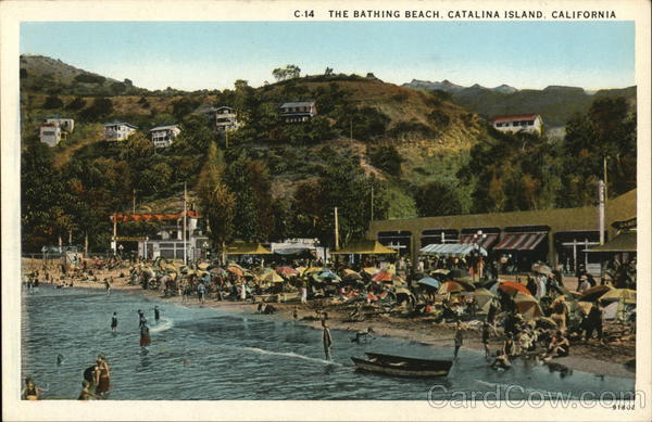 The Bathing Beach Santa Catalina Island California