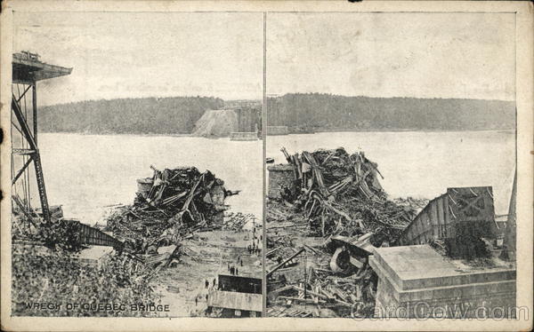 Wreck of Quebec Bridge Sainte-Foy PQ Canada