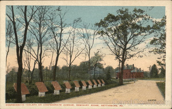 Confederate Tablets on Confederate Avenue, Seminary Ridge Gettysburg Pennsylvania