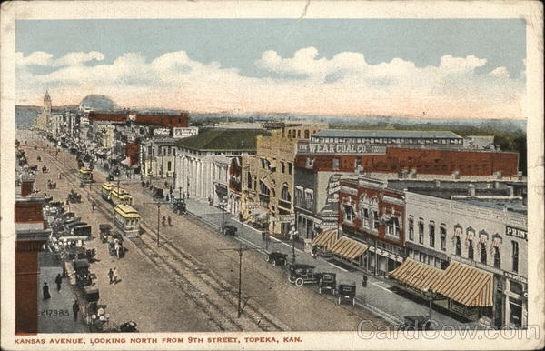 Kansas Avenue, Looking North from 9th Street Topeka