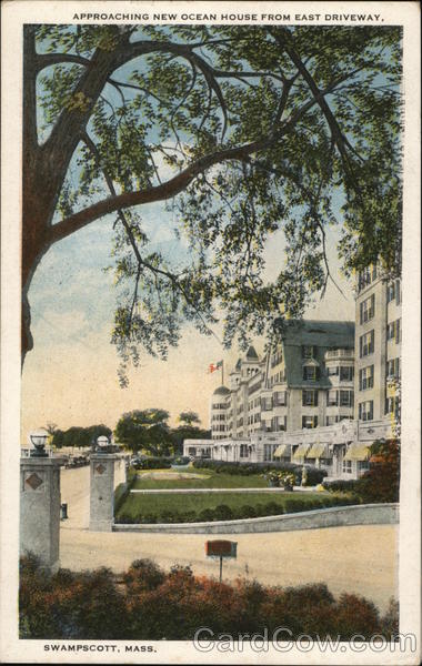 Approaching New Ocean House From East Driveway Swampscott Massachusetts