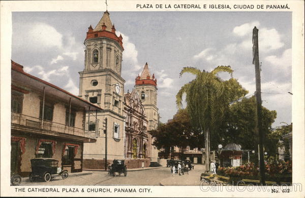 Cathedral Plaza and Church Panama City