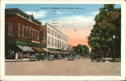 Looking Along Franklin Avenue Postcard