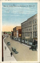 Main Street, Looking North from Washington St. Galena, IL Postcard Postcard Postcard