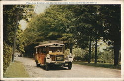 Palatial Shore Line Motor Coaches, Chicago to South Haven Postcard