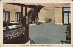 Lobby, New Walton Hotel De Funiak Springs, FL Postcard Postcard Postcard