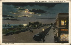 Beach Street at Night Postcard