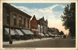 Main Street Looking South Postcard