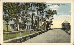 Electric Park Between Houghton and Calumet Michigan Postcard Postcard Postcard