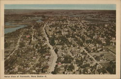 Aerial view of City Yarmouth, NS Canada Nova Scotia Postcard Postcard Postcard