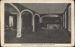 Exchange and Office, Sunset Hall Postcard