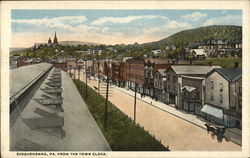 View from Town Clock Postcard