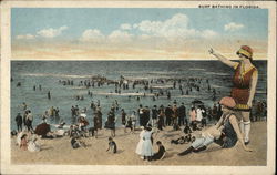 Surf Bathing in Florida Postcard