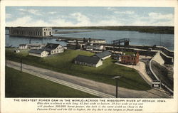 Power Dam, Mississippi River Postcard