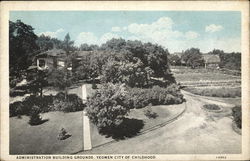 Administration Building Grounds, Yoemen City of Childhood Yeoman, IN Postcard Postcard Postcard