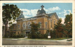 St. Johns Universalist Church and Parish House Muncie, IN Postcard Postcard Postcard