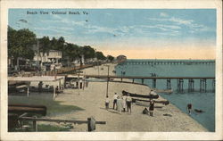 Beach View Colonial Beach, VA Postcard Postcard Postcard