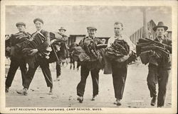 Just Receiving Their Uniforms Postcard