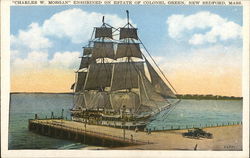 "Charles W. Morgan" Enshrined on Estate of Colonel Green New Bedford, MA Postcard Postcard Postcard