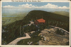 View from Summit of Mt. Tom Holyoke, MA Postcard Postcard Postcard