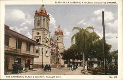 Cathedral Plaza and Church Postcard