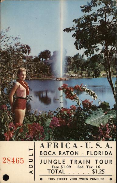 Africa - U.S.A. - Watusi Geyser Ticket Boca Raton Florida