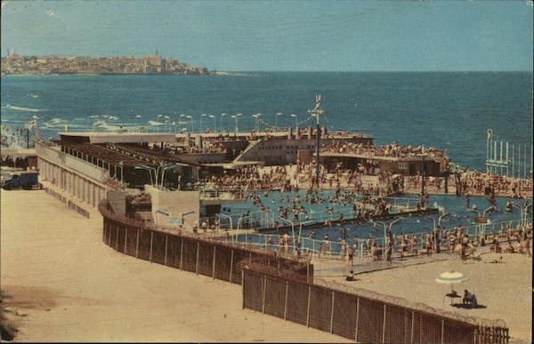 Swimming Pool On The Sea Shore Tel Aviv Israel
