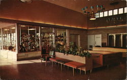 Gift Shop and Lobby, Glass House Restaurant Postcard