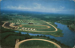 Aerial View of Ocean Downs Raceway Postcard