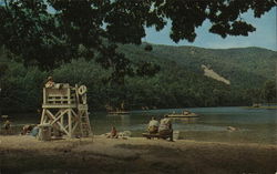 View of Beach, Sherando Lake Virginia Postcard Postcard Postcard