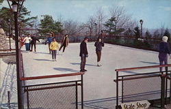 Ice Skating at Inn Postcard