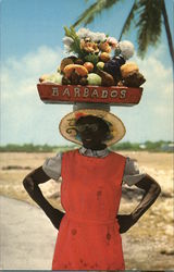 A Fruit Seller Barbados Caribbean Islands Postcard Postcard Postcard