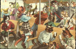 Dressed Cats on Trolley Dressed Cats on Trolley