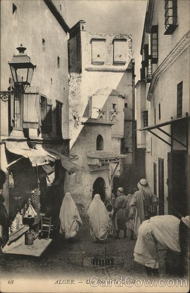 Une Rue de la Casbah Algiers Algeria Africa