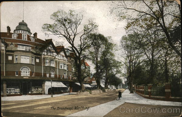 Looking Along The Broadway Worthing England Sussex