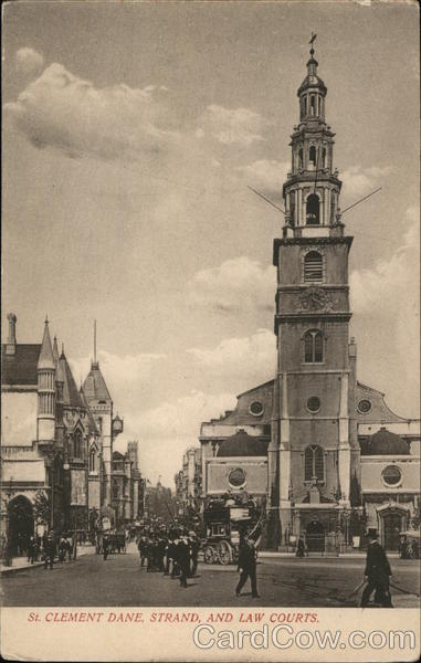 St. Clement Dane, Strand, and Law Courts London England