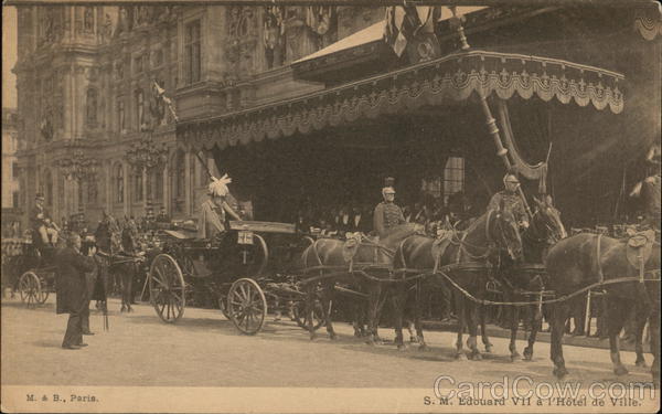 S. M. Edwoard VII a l'Hotel de Ville France Royalty