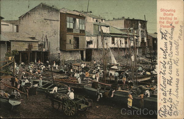 Boats Trading in the Bay of Panama Cristobal CZ