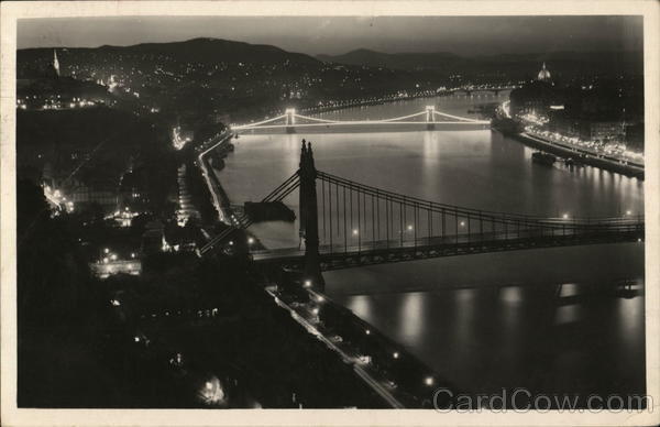 View of the Town at Night Budapest Hungary